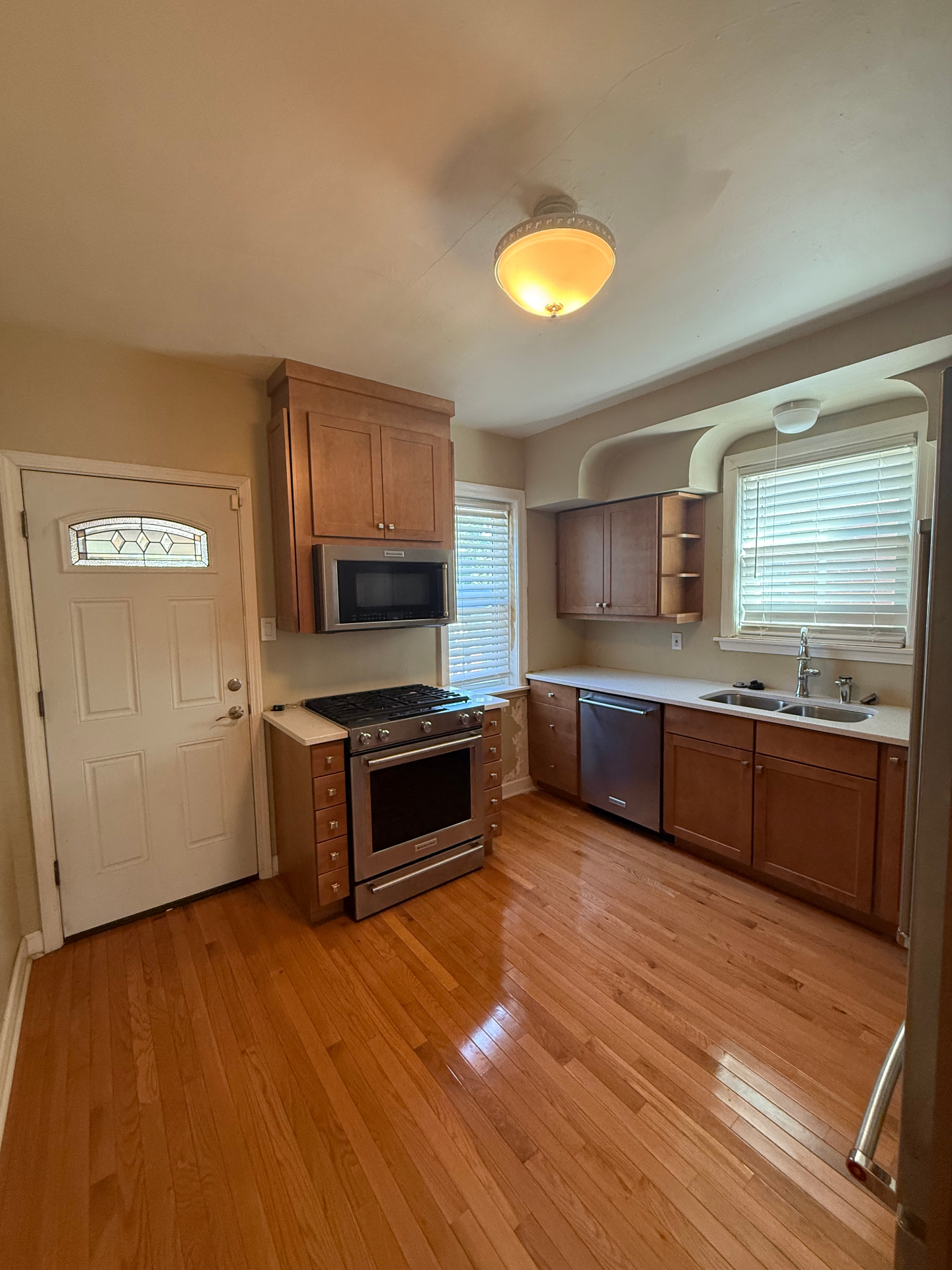 Alternate kitchen angle with side entry and farmhouse sink