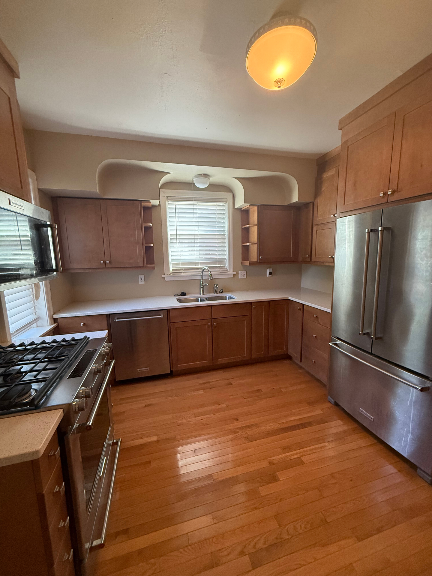 Kitchen with wood cabinets and stainless appliances