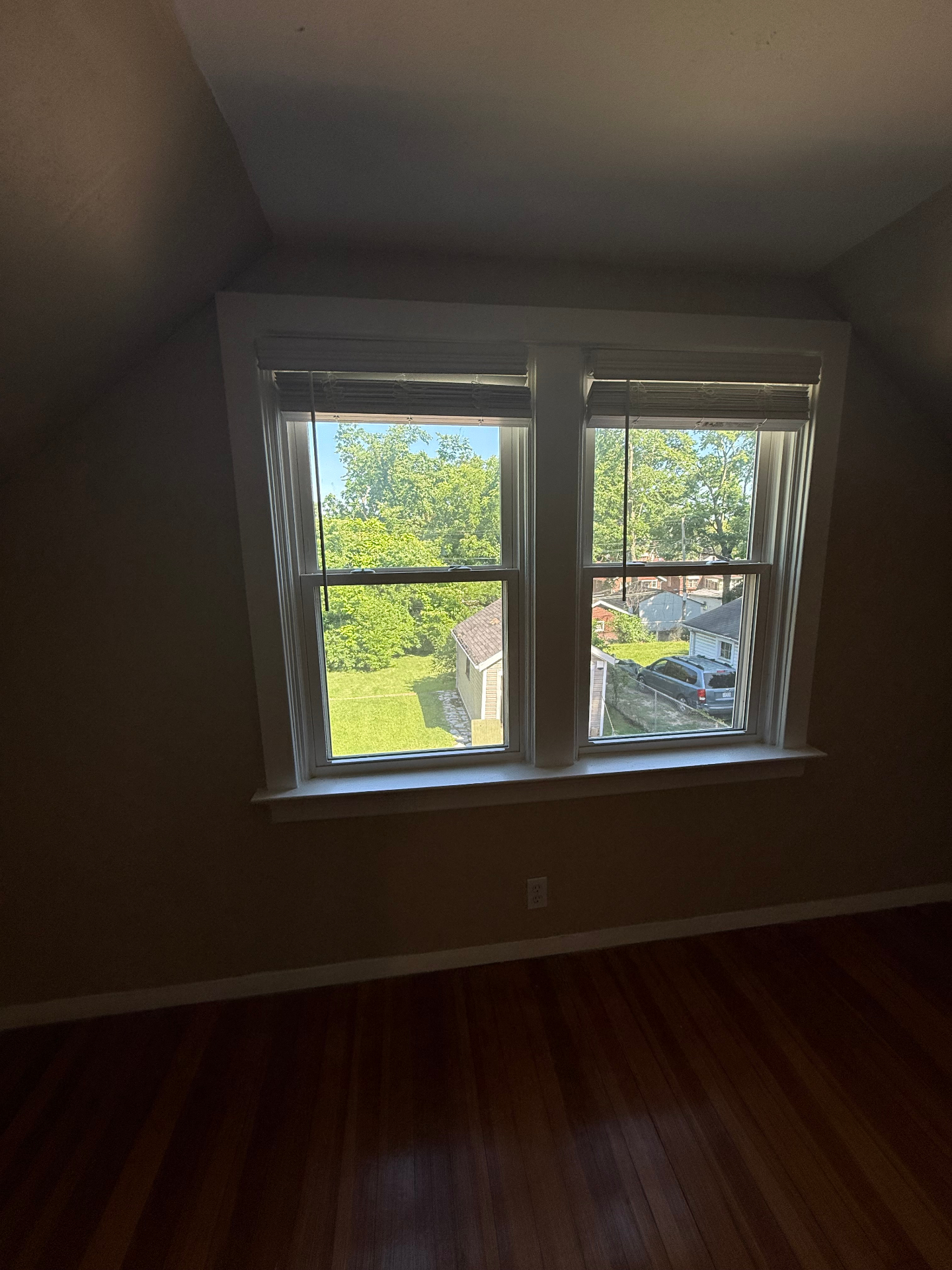 View out the upstairs bedroom window